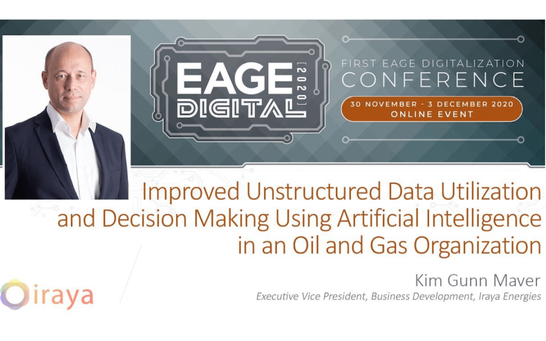 IRAYA PRESENTING AT EAGE DIGITALIZATION CONFERENCE